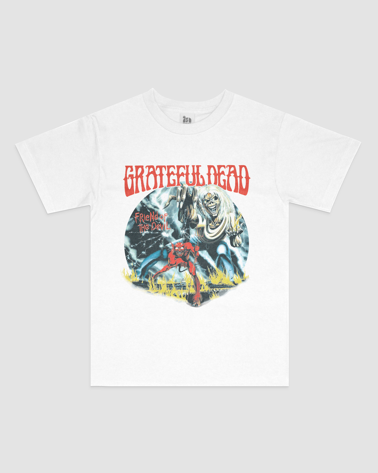 Grateful Dead Friend of the Devil Iron Maiden Band Tee